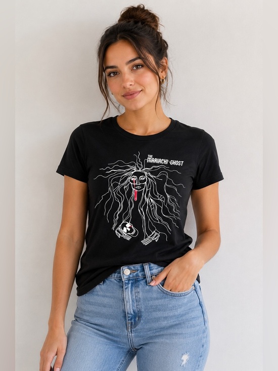 Tops - The Mariachi Ghost Black Graphic T-Shirt Women’s Small Band Tee